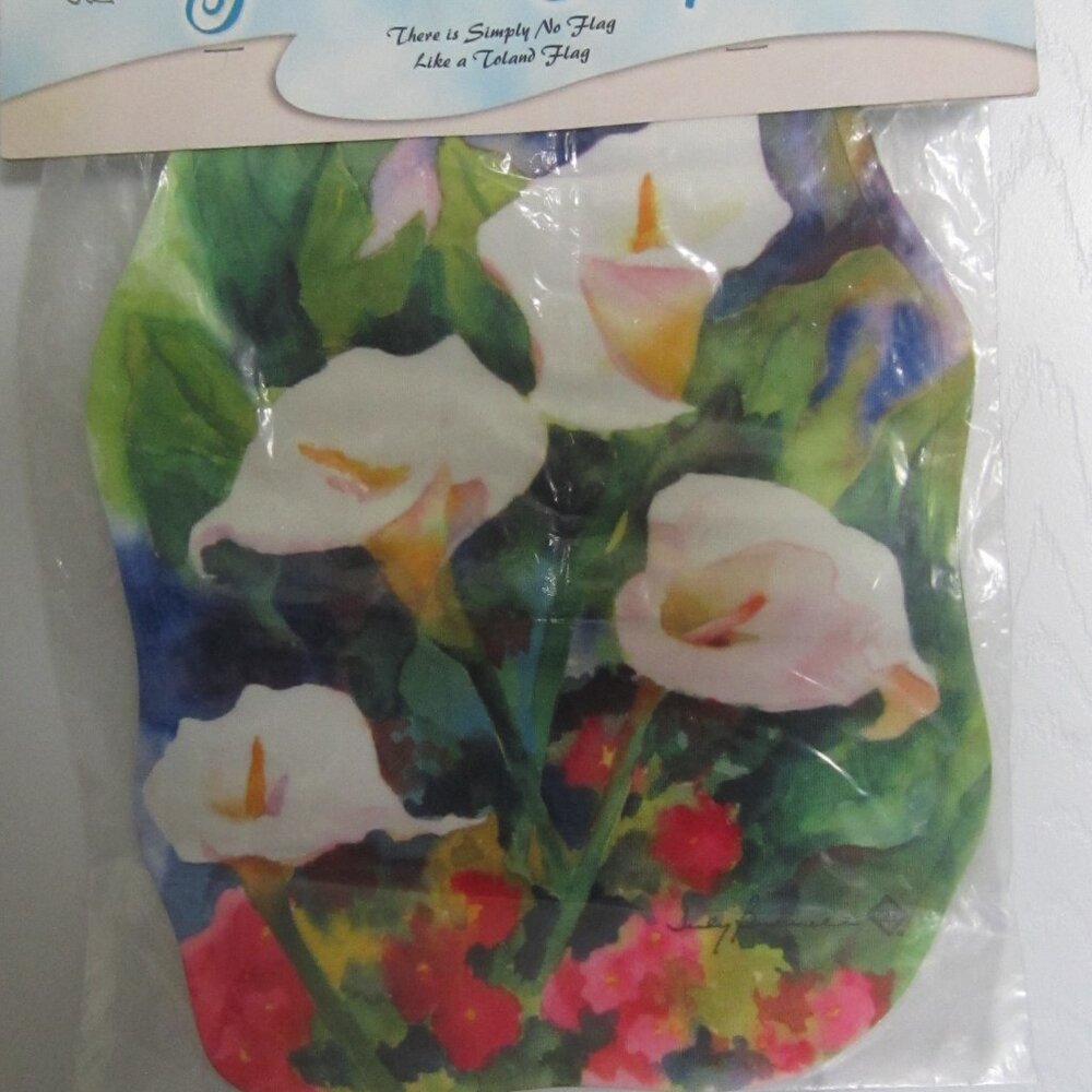 CALLA LILY GARDENSCAPE GARDEN FLAG ~ BRAND NEW, SEALED/10.5 X 15"/Toland